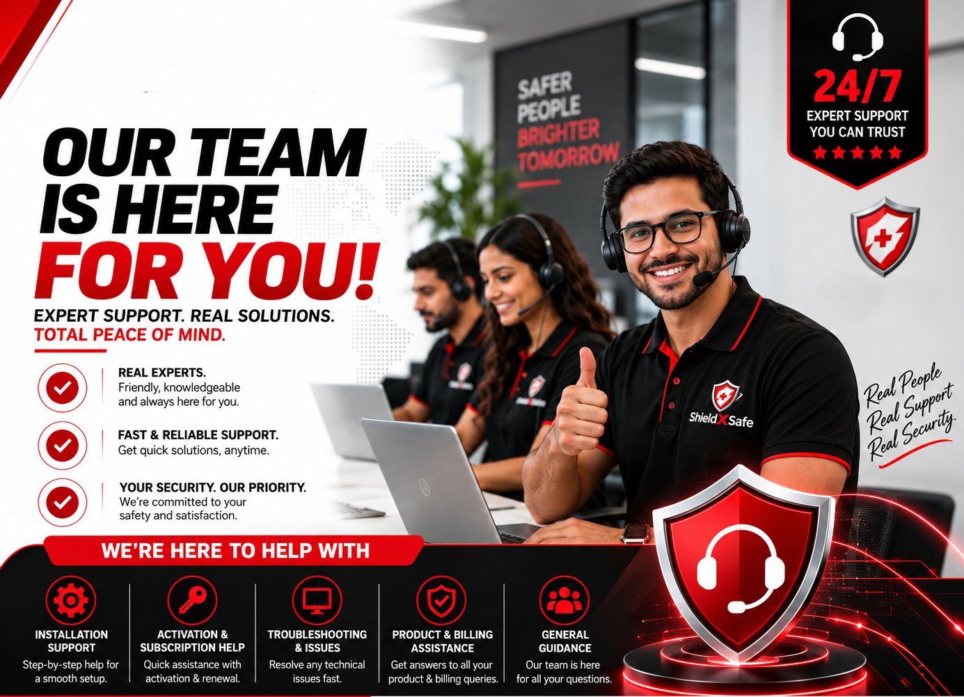 Our Security Support Team Is Here For You 24/7